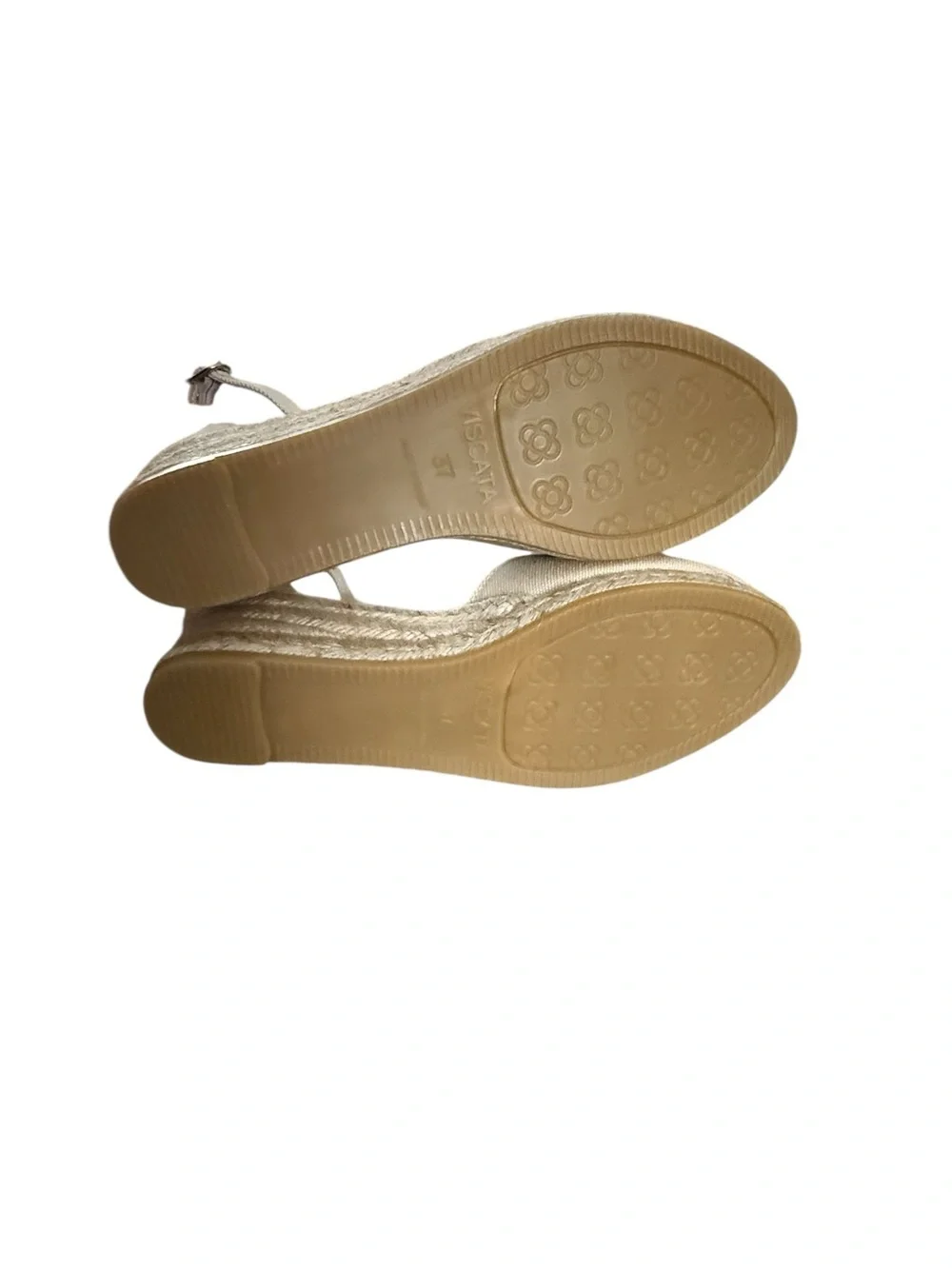 Viscata Formiga Organic Canvas Tan Espadrille Wedge Sandals 37 Made in Spain
